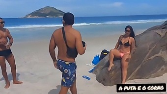 Photographer And Models Indulge In Steamy Sex On Nudism Beach