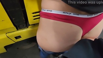 Horny Co-Worker Gets Spanked And Fucked On Forklift At Work With Creampie