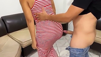 I Love Recording My Step Mom In Her Tight Dress And Showing Off Her Big Ass In The Kitchen