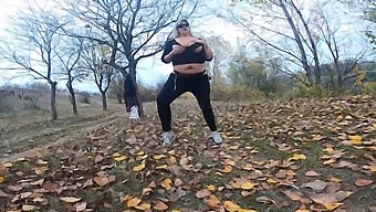 Milf With Big Boobs Enjoys Outdoor Playtime In Public Park