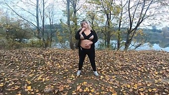 Milf With Big Boobs Enjoys Outdoor Playtime In Public Park