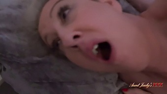 Horny Stepmom In High Definition Gets Caught Masturbating By Step Son