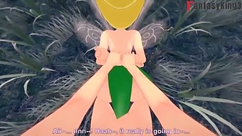 Tinker Bell And Peter Pank Engage In Sexual Activity While A Fairy Observes Them | Short Video (With Full Red Color)