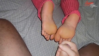 I Gave My Stepson A Footjob And He Came On My Soles