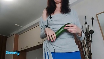 Female Ejaculation And Fisting With A Cucumber In Creamy Cunt