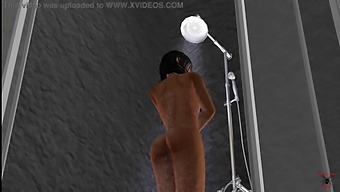 Invigorating Shower Session Captured On Film
