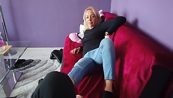 A Blonde Woman'S Initial Experience With Foot Worship