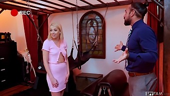 Steal Away And Watch As A Stunning Blonde Stepdaughter Fulfills Her Stepdad'S Wildest Fantasies In A Custom-Built Sex Dungeon. Prepare For Some Intense Fucking And A Thrilling Cumshot.